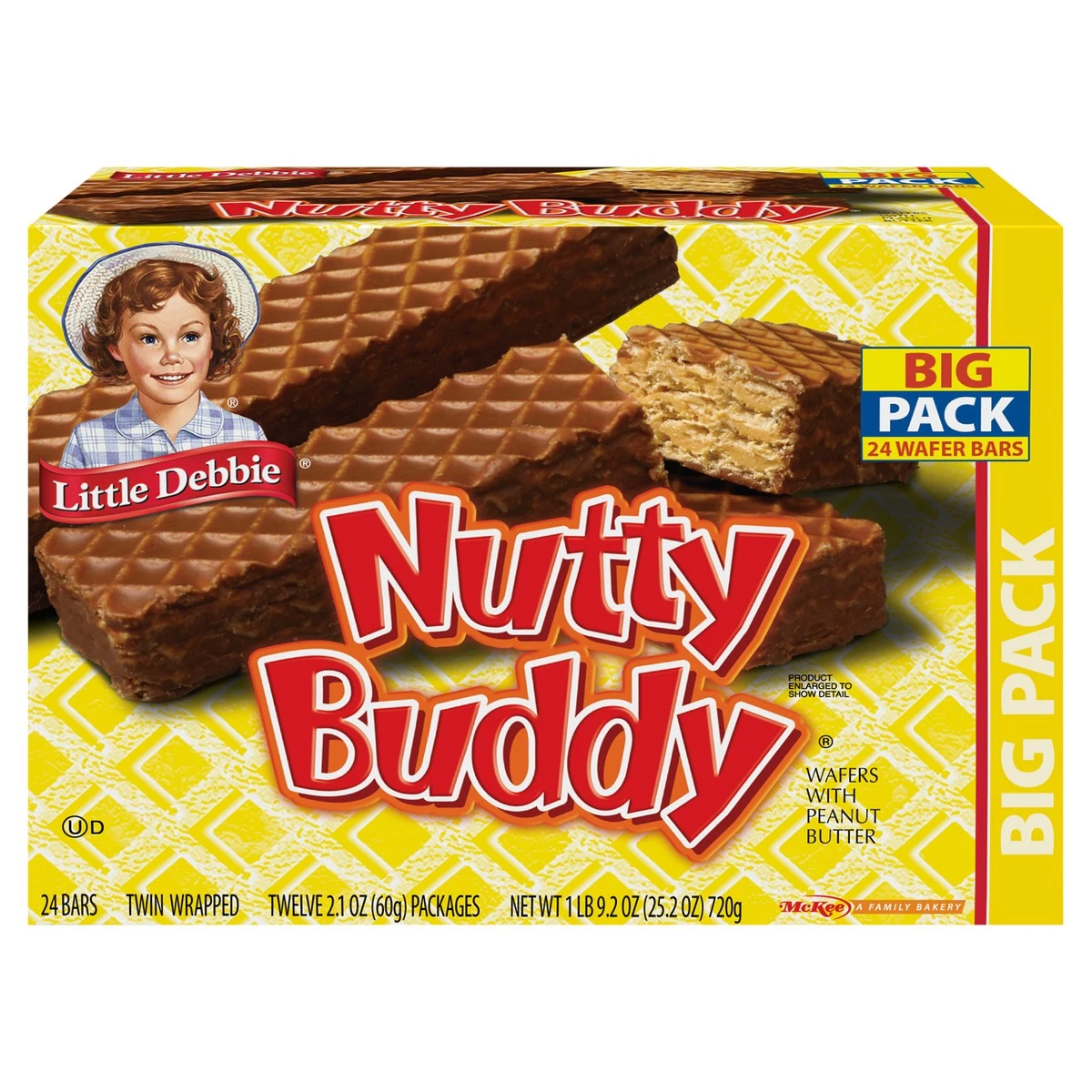 Little Debbie Extra Peanut Butter Nutty Bar - 25.2oz / 24ct 3 Little Debbie Extra Peanut Butter Nutty Bar - 25.2oz / 24ct