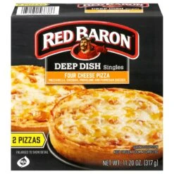 Red Baron Deep Dish Singles Four Cheese Frozen Pizza - 11.2oz
