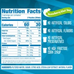 Capri Sun Roarin' Waters Strawberry Kiwi Surf Naturally Flavored Water Beverage Pouches -Snack Shop 6 2326572d9a688bf1c918a80c09947106