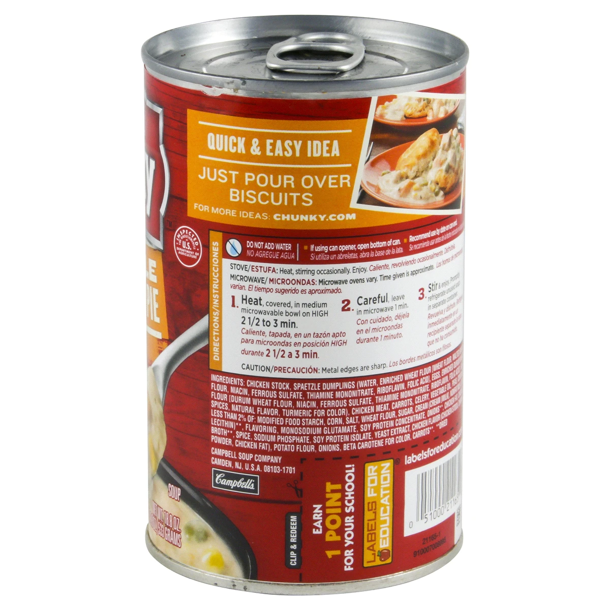 Campbell's Chunky Soup, Pub-Style Chicken Pot Pie Soup, 18.8 Oz Can 10 Campbell's Chunky Soup, Pub-Style Chicken Pot Pie Soup, 18.8 Oz Can - Image 8