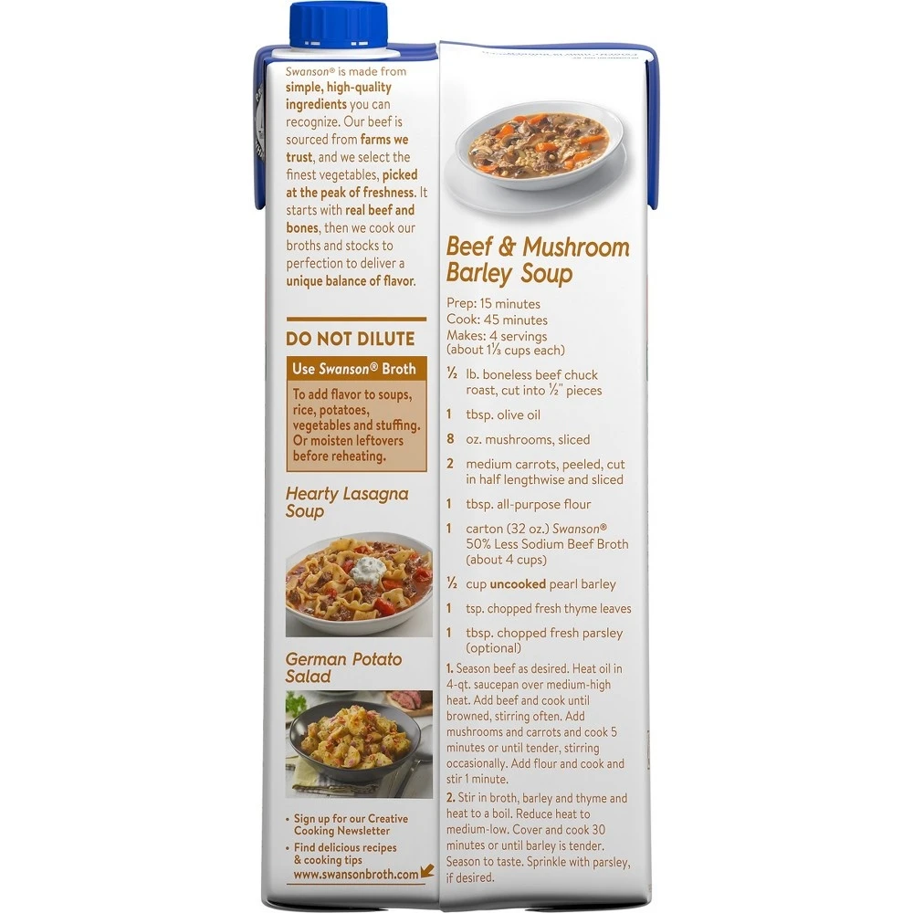 Swanson Gluten Free Low Sodium Beef Broth - 32 Fl Oz 10 Swanson Gluten Free Low Sodium Beef Broth - 32 Fl Oz - Image 8