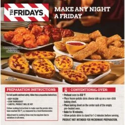 T.G.I. Friday's Loaded Cheddar & Bacon Potato Skins Frozen Snacks - 13.5oz -Snack Shop 6 9e79ce237323e3e9ec6708cd6cabe068