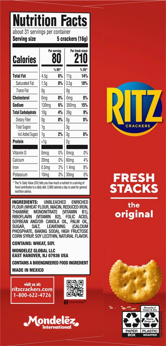 Ritz Original Crackers - Fresh Stacks, Family Size 10 Ritz Original Crackers - Fresh Stacks, Family Size - Image 8