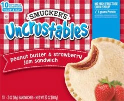 Smucker's Uncrustables Peanut Butter & Strawberry Jam Sandwich, 10-Count Pack -Snack Shop 6 fbe68790f603bb5bb25b448dd83d012d