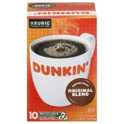 Dunkin' K-Cup Pods Medium Roast Original Blend Coffee 10 Ea