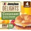 Jimmy Dean Delights Croissant Breakfast Sandwiches With Turkey Sausage, Egg White, And Cheese, Frozen, 4 Count -Snack Shop 699868401761deabd84b3e9f9a66db22
