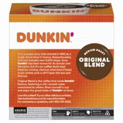 Dunkin' Medium Roast Original Blend Coffee K-Cup Pods -Snack Shop 7 237c337daf4f7ecbee49d7acbcb2b7b4