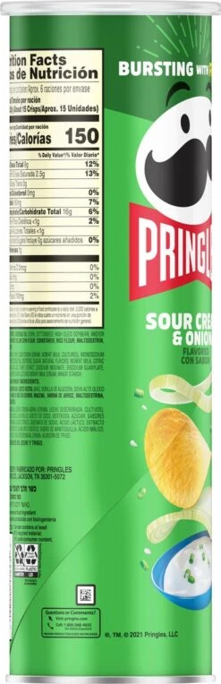 Pringles Sour Cream & Onion Potato Crisps Chips - 5.5oz 20 Pringles Sour Cream & Onion Potato Crisps Chips - 5.5oz -Snack Shop 7 6690df13284cc7360c5b16bfdc32ab0c
