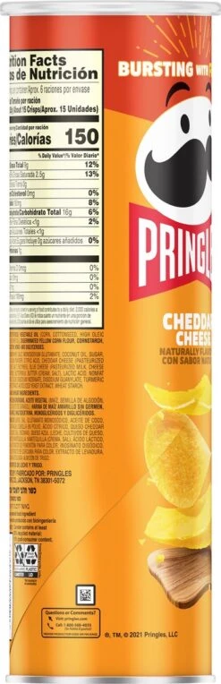 Pringles Cheddar Cheese Potato Crisps Chips - 5.5oz -Snack Shop 7 775cae0ba16fe8274f5c1347959bbf22