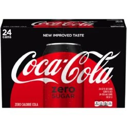 Coca-Cola Coke Zero Sugar Diet Soda Soft Drink, 12 Fl Oz, 24 Pack