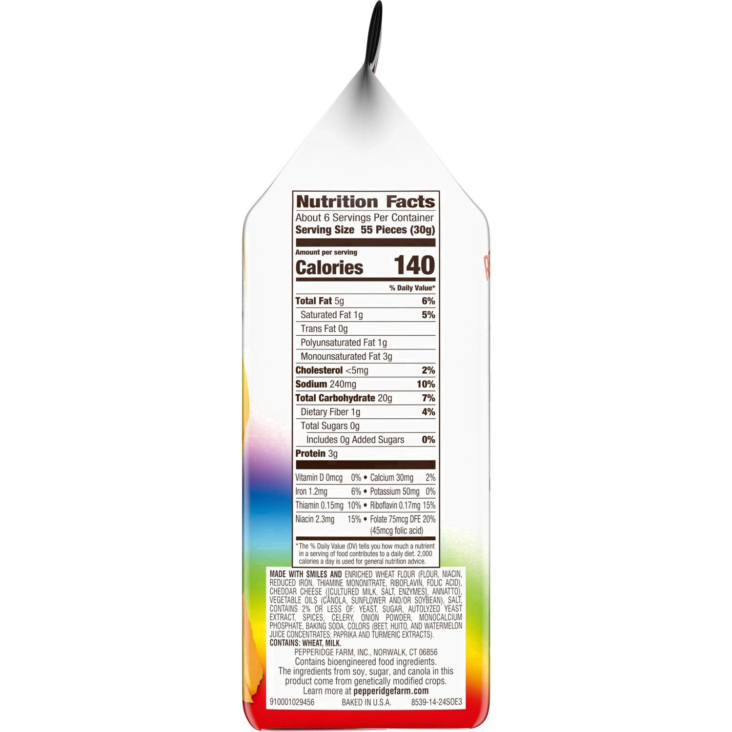 Pepperidge Farm Goldfish Colors Cheddar Baked Snack Crackers 12 Pepperidge Farm Goldfish Colors Cheddar Baked Snack Crackers - Image 10