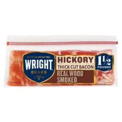 Wright Brand® Thick Sliced Hickory Smoked Bacon, 1.5 Lb