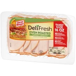Oscar Mayer Deli Fresh Oven Roasted Turkey Breast Sliced Lunch Meat Family Size - 16oz -Snack Shop 8 72efbc41b2223781bd7268a859bef5f2