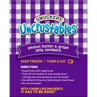 Smucker's Uncrustables Peanut Butter & Grape Jelly Sandwich, 10-Count Pack 16 Smucker's Uncrustables Peanut Butter & Grape Jelly Sandwich, 10-Count Pack - Image 14