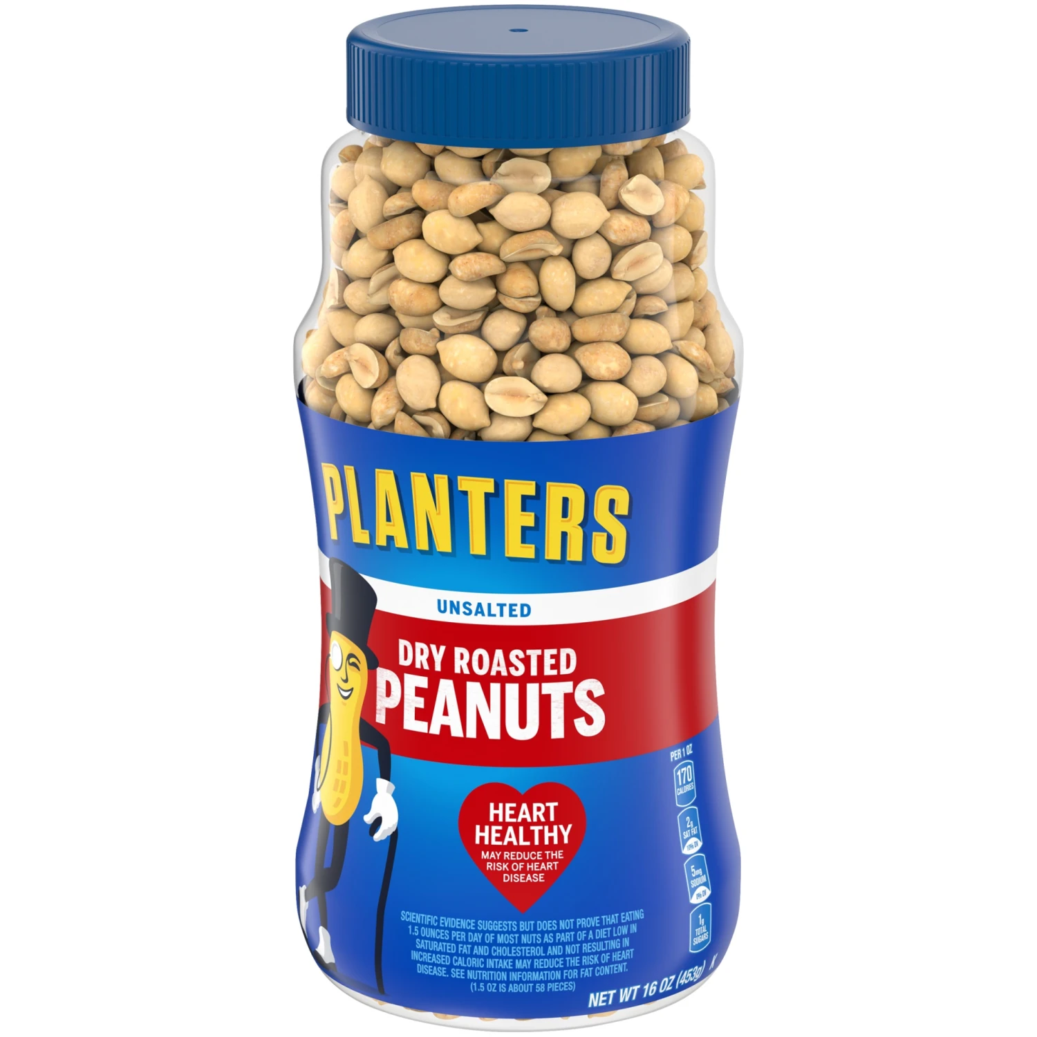 Planters Unsalted Dry Roasted Peanuts, 16 Oz Jar 8 Planters Unsalted Dry Roasted Peanuts, 16 Oz Jar - Image 6