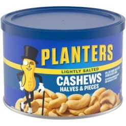 Planters Lightly Salted Cashews Halves & Pieces, 8 Oz Canister -Snack Shop 8 cbbd688162a16098ea889a0cc7661170