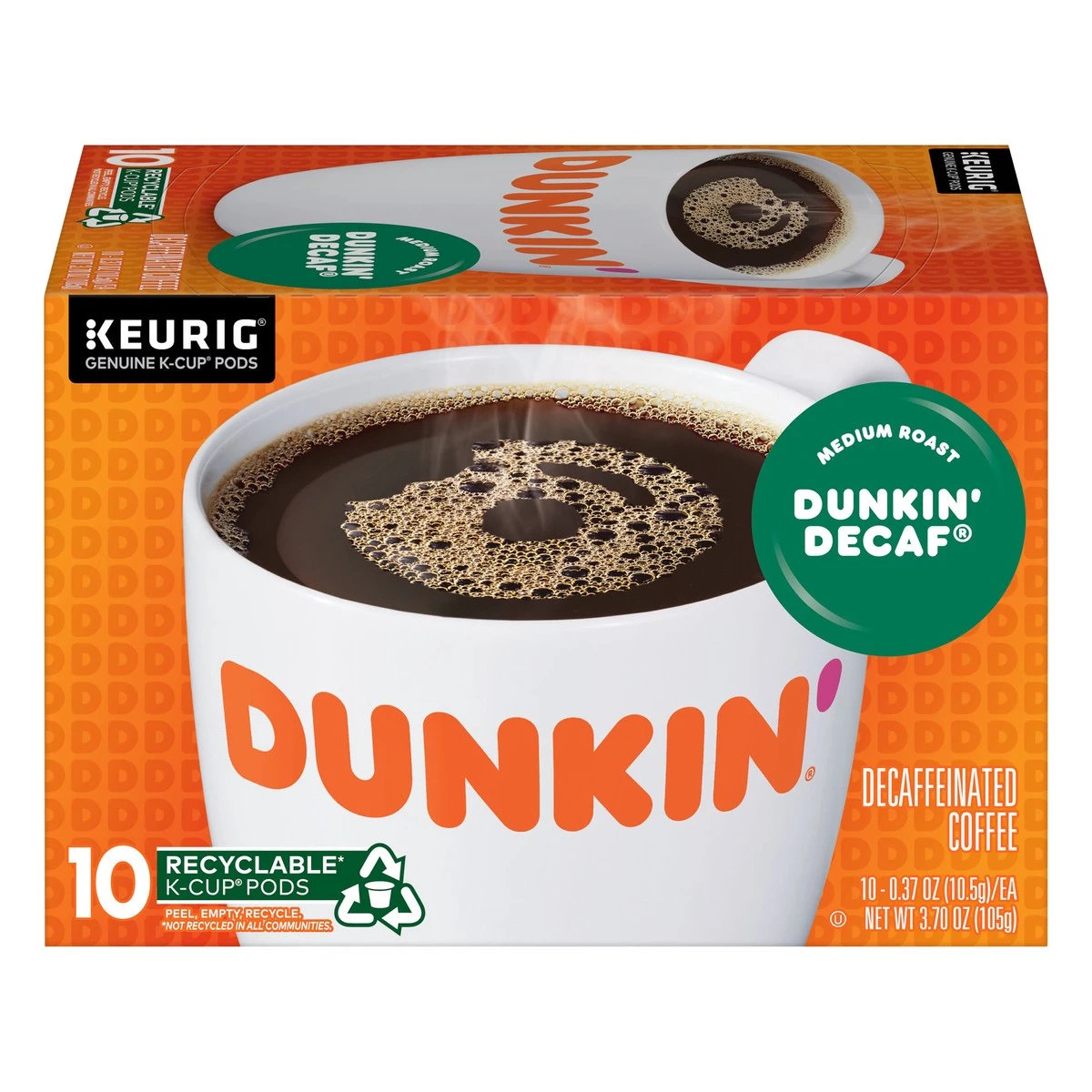 Dunkin' Decaf Medium Roast K-cup Pods 3 Dunkin' Decaf Medium Roast K-cup Pods