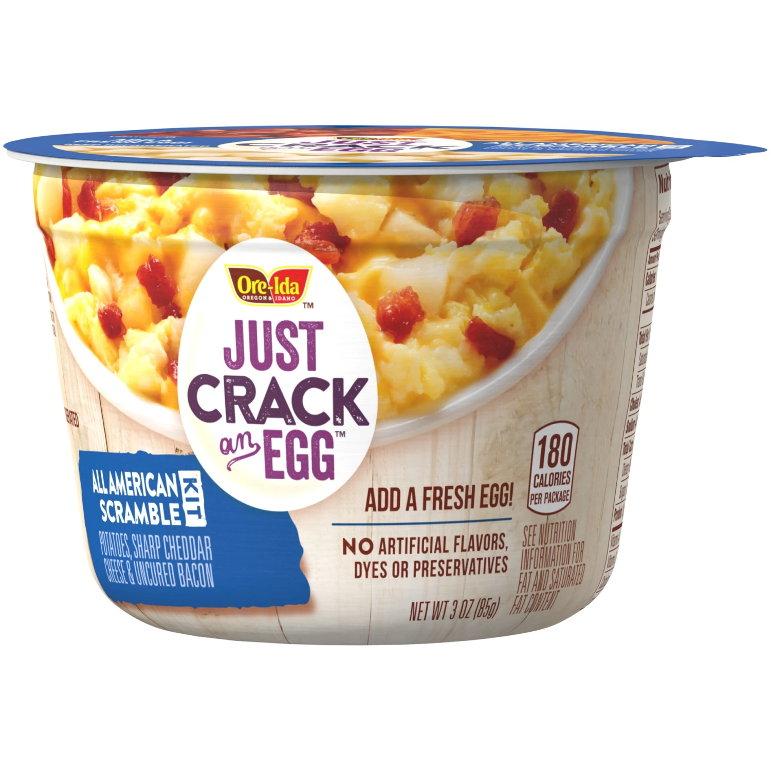Ore-Ida Just Crack An Egg All American Scramble Kit With Potatoes, Cheese, Bacon - 3oz 12 Ore-Ida Just Crack An Egg All American Scramble Kit With Potatoes, Cheese, Bacon - 3oz - Image 10