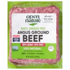 Open Nature Beef, Ground, 85% Lean, Angus, Grass Fed 23 Open Nature Beef, Ground, 85% Lean, Angus, Grass Fed -Snack Shop 9 a30e7b6bffa35d7d36bc3cad65232d0b