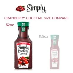 Simply Cranberry Cocktail Bottle, 52 Fl Oz -Snack Shop 9 b5c53542a1dffe252711b433471d5679