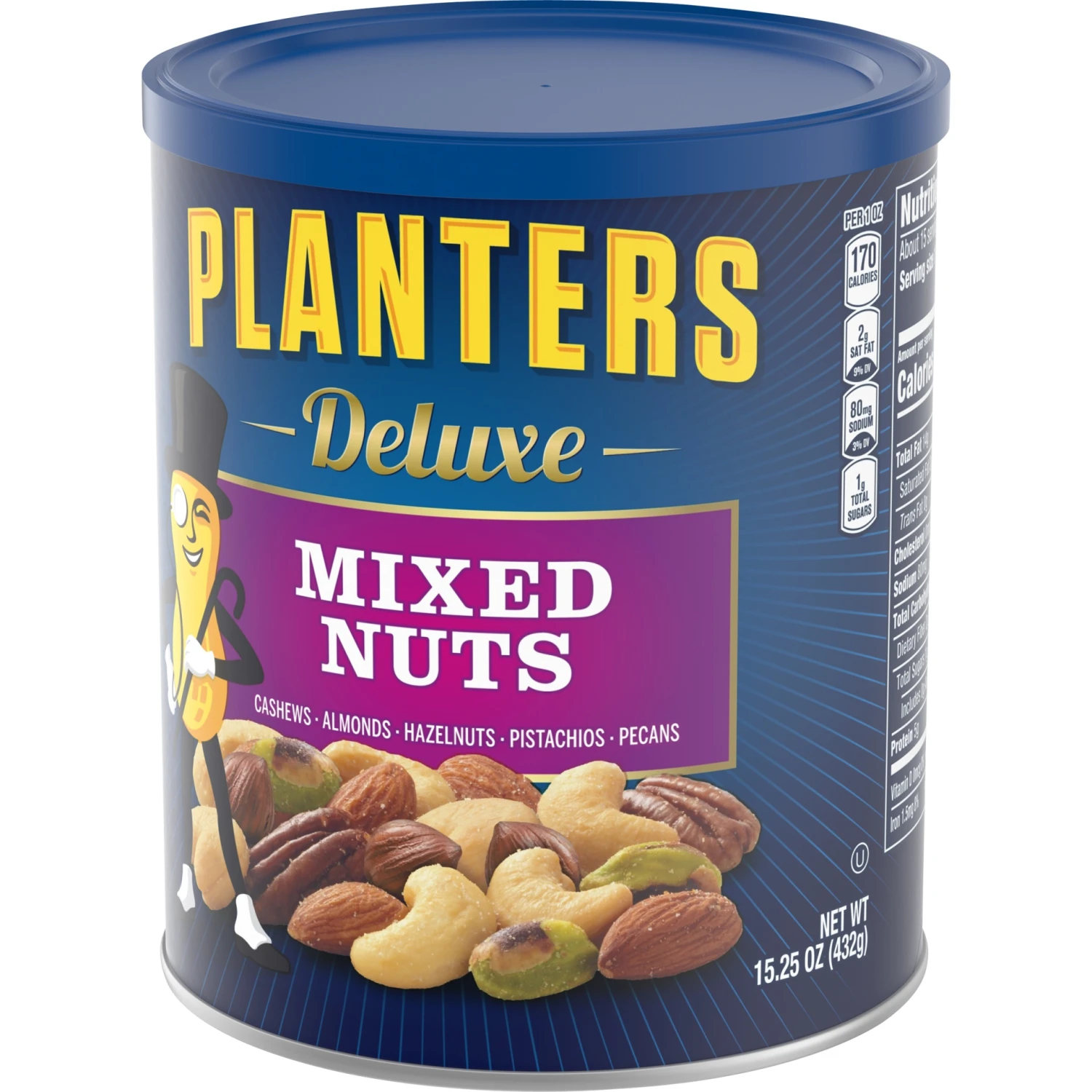 Planters Deluxe Sea Salt Mixed Nuts - 15.25oz 9 Planters Deluxe Sea Salt Mixed Nuts - 15.25oz - Image 7