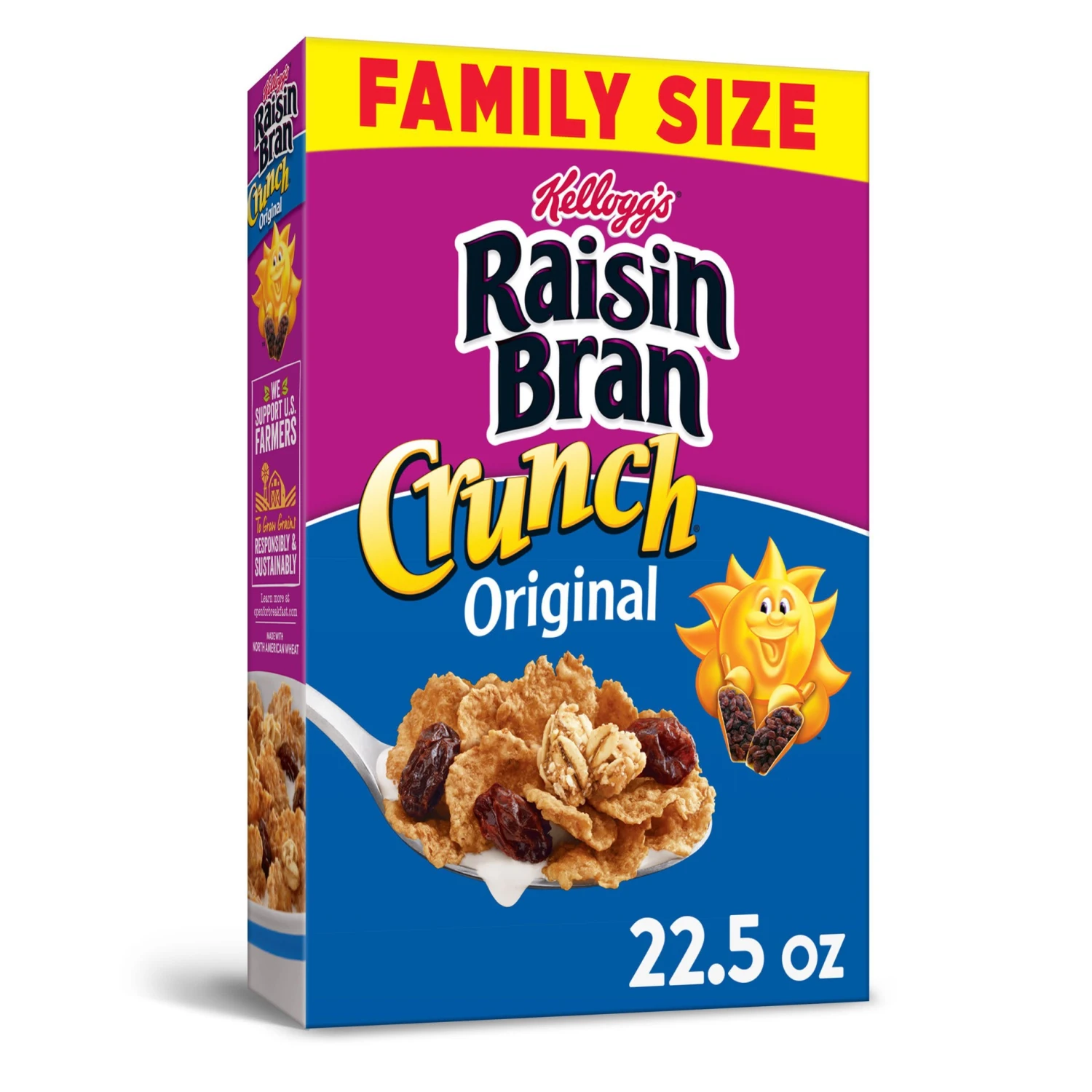 Kellogg's Raisin Bran Crunch Original Cold Breakfast Cereal 3 Kellogg's Raisin Bran Crunch Original Cold Breakfast Cereal
