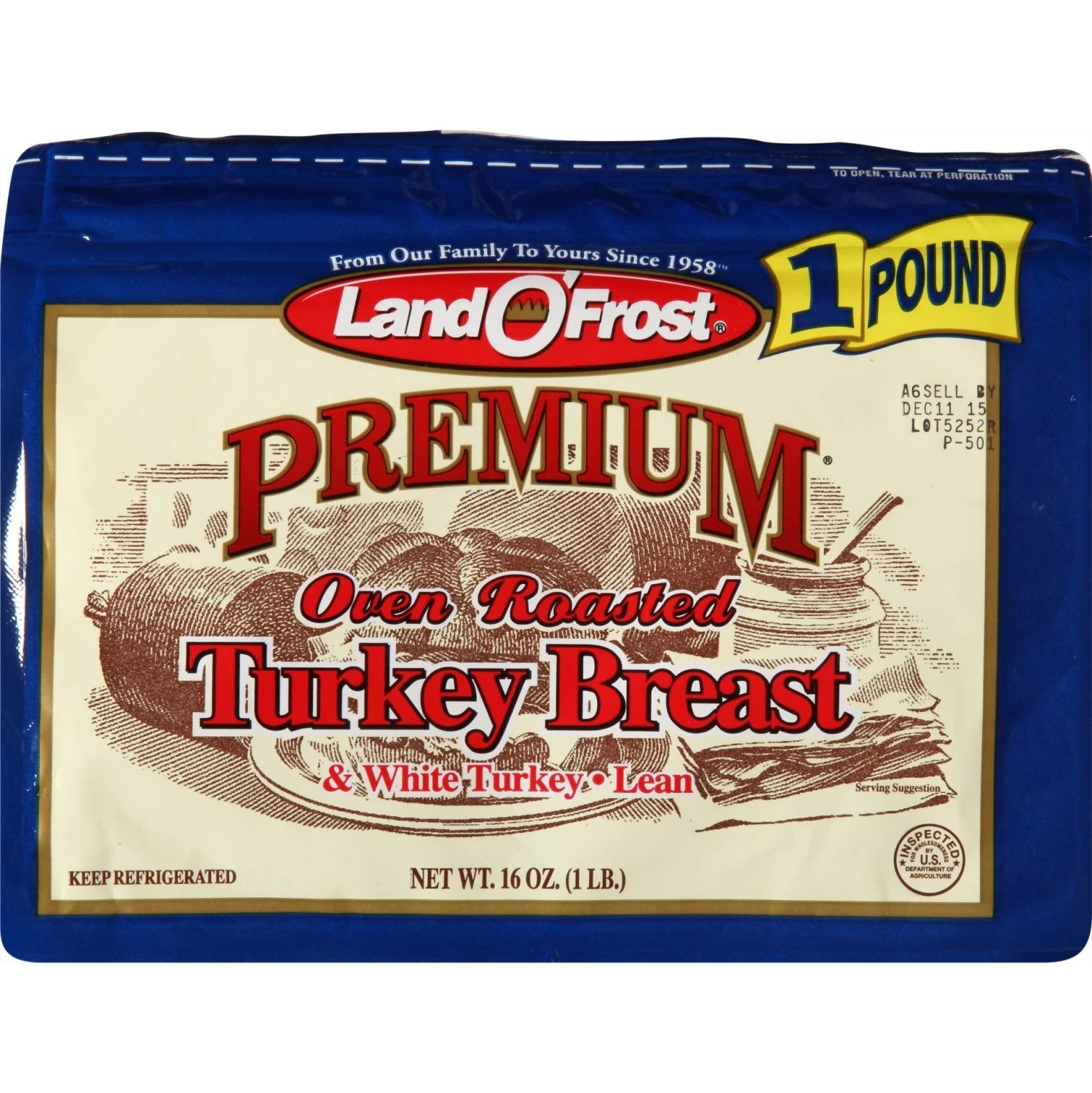 Land O' Frost Land O Frost Premium Turkey Breast & White Turkey Lean Oven Roasted - 16 Oz 3 Land O' Frost Land O Frost Premium Turkey Breast & White Turkey Lean Oven Roasted - 16 Oz