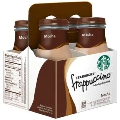 Starbucks Frappuccino Chilled Coffee Drink Mocha 9.5 Fl Oz 4 Count Bottle