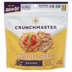 Crunchmaster Original Multi-Seed Crackers Made With Olive Oil, 4.0 Oz Bag