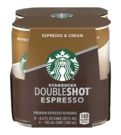 Starbucks Espresso Premium Beverage Espresso & Cream 6.5 Fl Oz 4 Count Cans