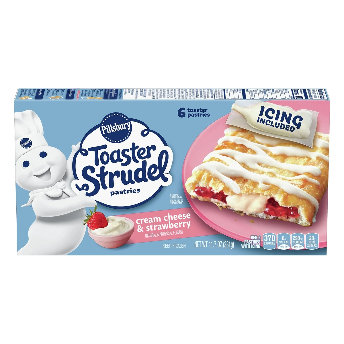 Toaster Strudel Pastries, Cream Cheese & Strawberry, 6 Ct, 11.7 Oz 3 Toaster Strudel Pastries, Cream Cheese & Strawberry, 6 Ct, 11.7 Oz