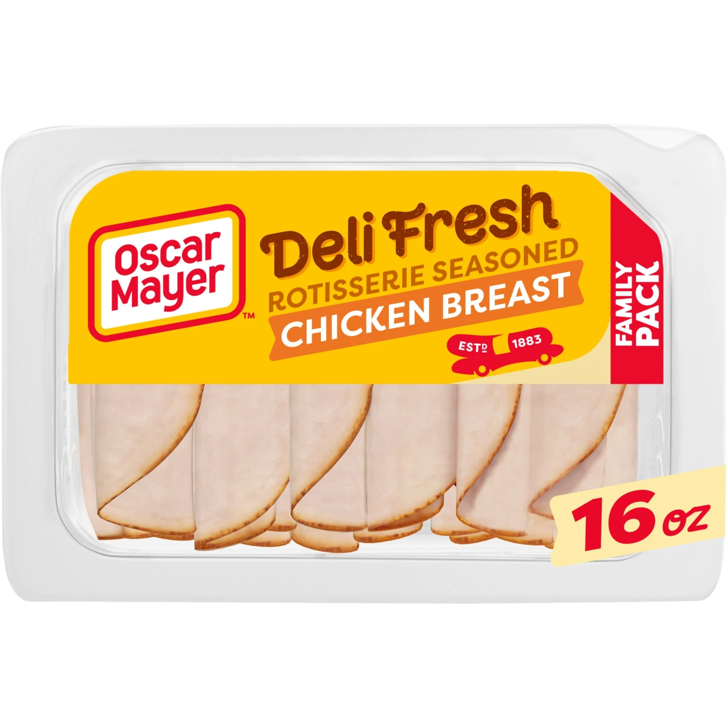 Oscar Mayer Deli Fresh Rotisserie Seasoned Chicken Breast Sliced Lunch Meat Family Size Tray 3 Oscar Mayer Deli Fresh Rotisserie Seasoned Chicken Breast Sliced Lunch Meat Family Size Tray