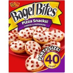 Bagel Bites Cheese & Pepperoni Mini Pizza Bagel Frozen Snacks, 40 Ct Box