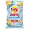Lay's Wavy Lightly Salted Potato Chips Original 7 1/2 Oz -Snack Shop ce6bc2bcf64c3c19b3ba552302f5684f