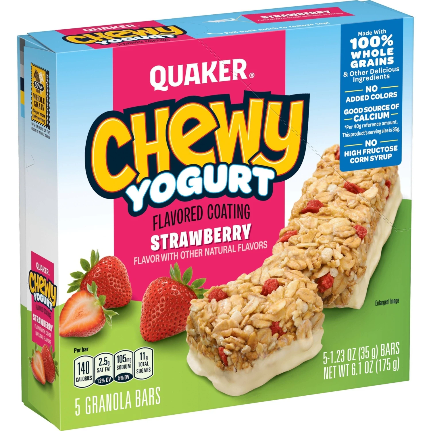 Quaker Chewy Strawberry Yogurt Bars 3 Quaker Chewy Strawberry Yogurt Bars