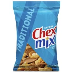 Chex Mix Snack Mix, Traditional, Savory Snack Bag, 8.75 Oz