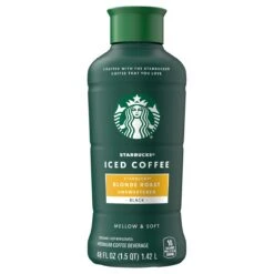 Starbucks Discoveries Unsweetened Blonde Roast Iced Coffee - 48 Fl Oz