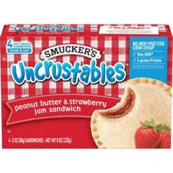 Smucker's Uncrustables Frozen Peanut Butter & Strawberry Jam Sandwich - 8oz/4ct