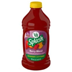 V8 Splash Berry Blend Flavored Juice Beverage, 64 FL OZ Bottle