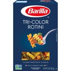 Barilla Tri-Color Rotini Pasta 12 Oz Non-GMO, Kosher Certified