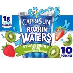 Capri Sun Roarin' Waters Strawberry Kiwi Surf Naturally Flavored Water Beverage Pouches